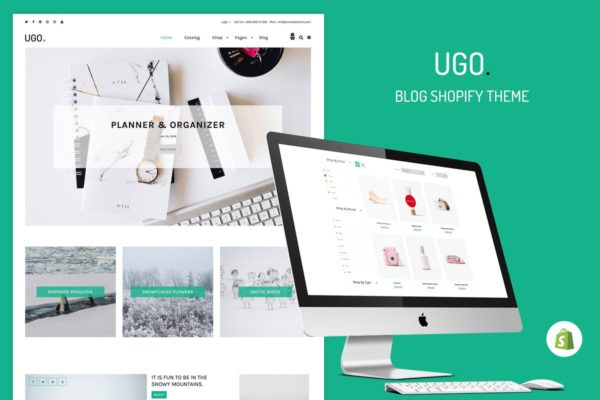 博客精品商店网站Shopify主题模板蚂蚁素材精选 Ugo – Blog Store Shopify Theme