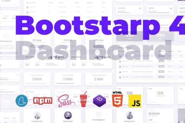 基于Bootstrap框架开发的网站系统管理后台HTML模板第一素材精选 Dashboard HTML Template for Bootstrap 4