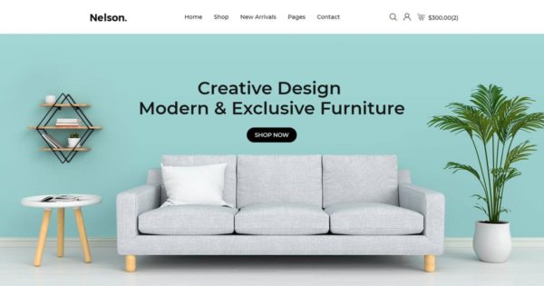 家具网上商城Bootstrap框架模板第一素材精选下载 Nelson – Furniture eCommerce Bootstrap 4 Template