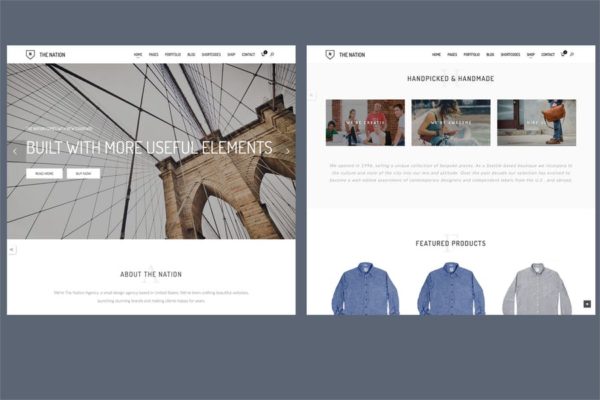 单页&多页品牌网站设计Drupal网站主题模板蚂蚁素材精选 Nation – One & multi pages Drupal 8 theme