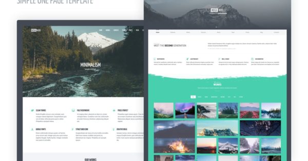 简约风旅游摄影博客设计HTML模板蚂蚁素材精选 Novanoid — Simple Minimal HTML Template