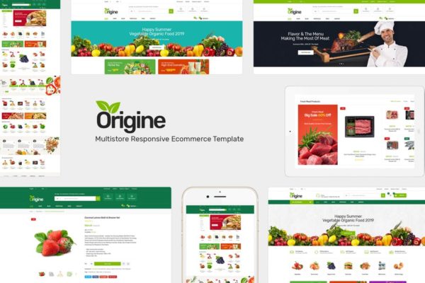 生鲜电商网站Opencart主题模板第一素材精选 Origine – Organic Opencart Theme