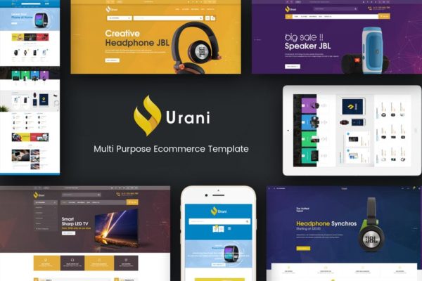 响应式电子科技主题电商网站Prestashop模板第一素材精选 Urani – Responsive Prestashop Theme