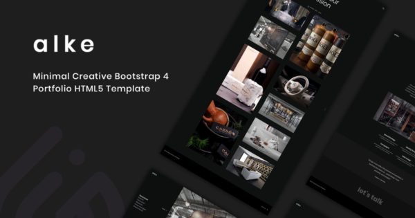 极简主义设计风格作品集HTML网站模板第一素材精选 Alke – Minimal Creative Portfolio Template