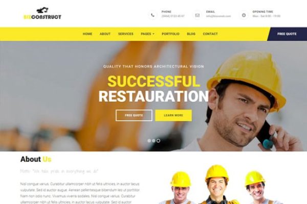 商业建设建筑公司官网设计Bootstrap架构HTML模板第一素材精选 Bizconstruct HTML Bootstrap Template