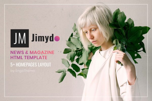 新闻资讯&杂志主题网站建设HTML模板第一素材精选下载 JIMYDO | News & Magazine HTML Template
