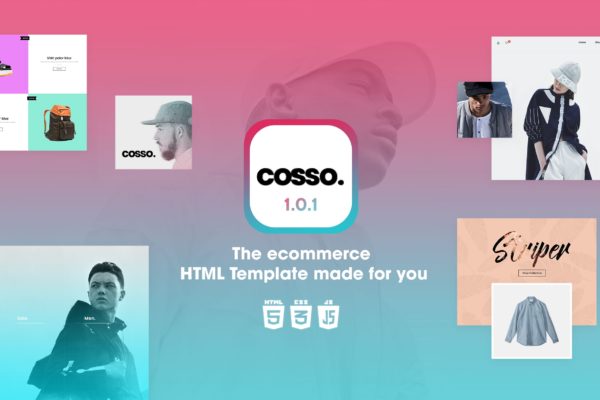 极简主义设计风格响应式网上商城HTML模板第一素材精选 Cosso | Clean, Minimal Responsive HTML Template