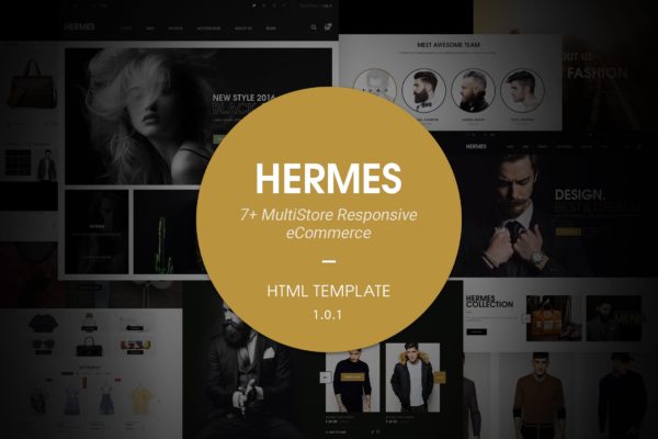 多用途奢侈品响应式网上商城HTML模板蚂蚁素材精选 Hermes | Multi Store Responsive HTML Template