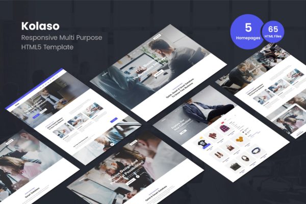 基于Bootstrap 4现代设计风格多用途HTML5网站模板第一素材精选 Kolaso – Modern Multi-Purpose HTML5 Template