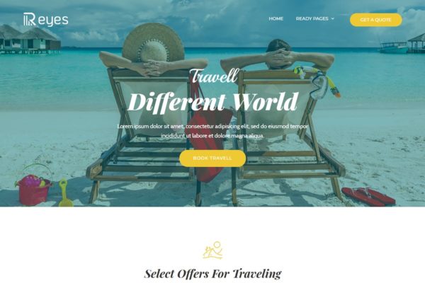 基于Bootstrap 4的现代多用途网站着陆页HTML网站模板第一素材精选 Reyes – Bootstrap 4 Landing Page Template