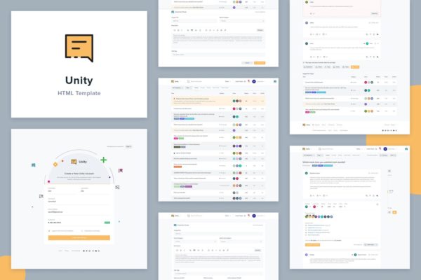 社交论坛网站HTML模板第一素材精选 Unity Forum HTML Template