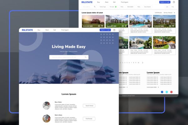 房地产租赁销售网站设计HTML模板第一素材精选 RILSTATE – Real Estate Homepage Template