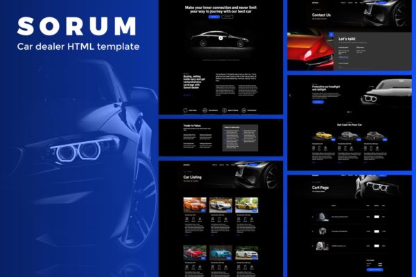 汽车4S经销商/汽车品牌官网HTML模板第一素材精选 Sorum – Car Dealer HTML Template