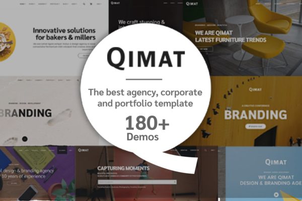 多用途代理/商务/作品集HTML5模板第一素材精选合集 Qimat – multipurpose HTML5 Theme