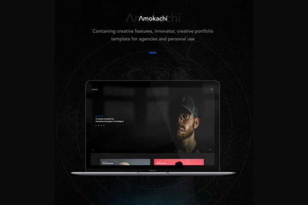 创意设计代理公司/工作室网站设计HTML模板第一素材精选 Amokachi – Creative Portfolio HTML Template