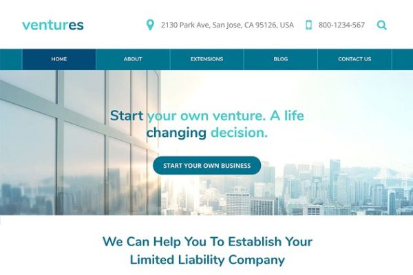 多色可调简洁的公司企业官方网站模板蚂蚁素材精选