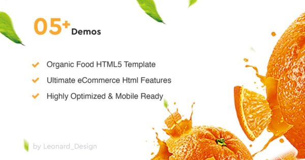 多用途水果生鲜主题网站设计HTML网站模板蚂蚁素材精选 Ogami – Multipurpose Organic Store & Bakery HTML T