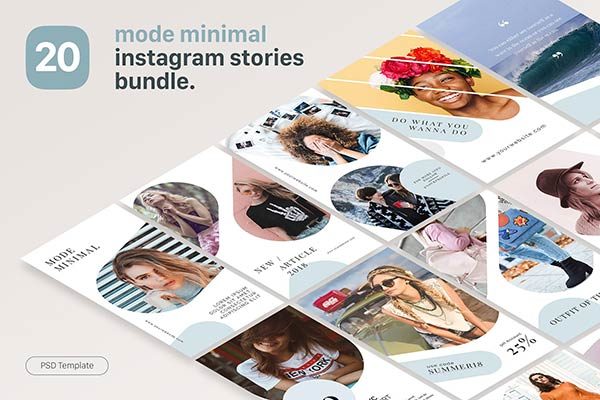 20个时尚极简的Instagram促销PSD模板蚂蚁素材精选下载[psd]