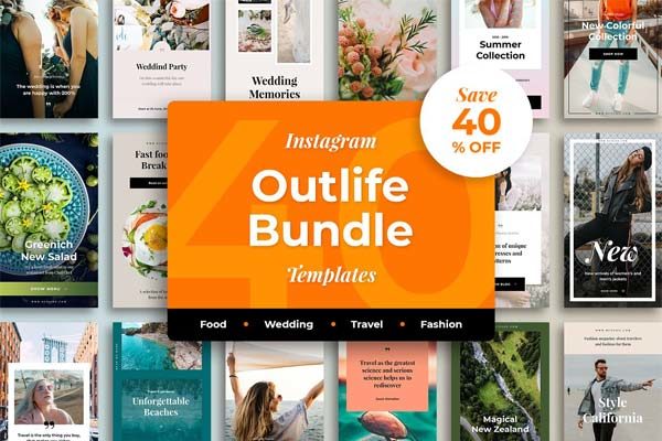 独特和时尚的社交媒体贴图模板第一素材精选