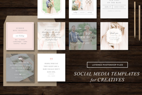 社交平台 Instagram 插图配图设计模板蚂蚁素材精选 Social Media Templates – Instagram