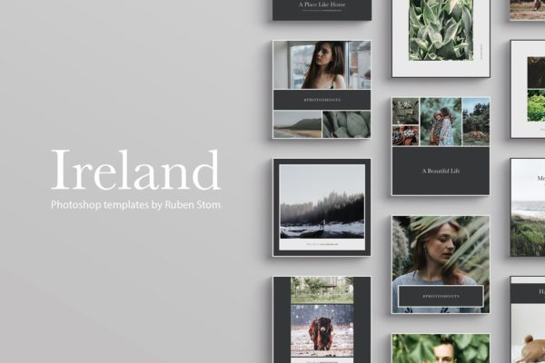 社交平台插图配图设计模板蚂蚁素材精选 Ireland Social Media Templates