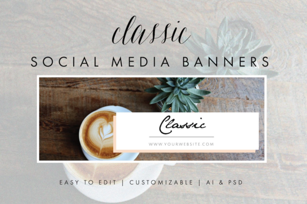 经典社交媒体Banner模板蚂蚁素材精选 Social Media Banners – Classic