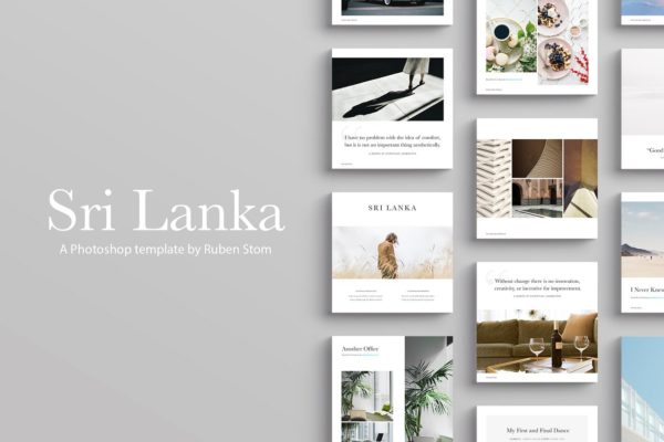 社交媒体、博客插图设计素材包 Sri Lanka Social Media Templates