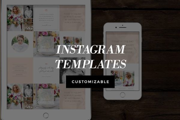 Ins社交媒体贴图素材包 Social Media Templates for Instagram