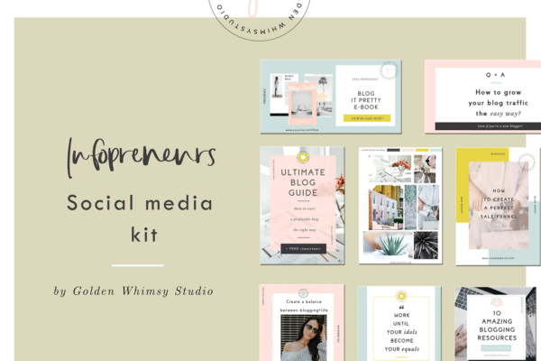 家居创意产品社交媒体贴图模板第一素材精选 Infopreneurs Social Media Kit