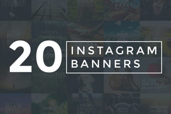 20款Ins社交媒体平台适用Banner模板第一素材精选 20 Inspiring Instagram Banners