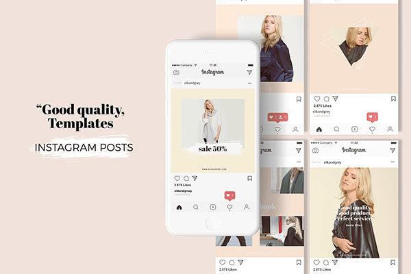 优雅时尚的朋友圈&博客社交媒体图片设计 Elegant and stylish social media [psd]