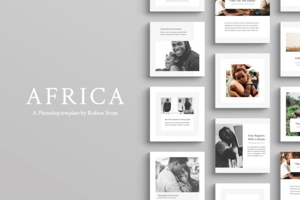 多用途社交媒体贴图故事模板第一素材精选 Africa Social Media Templates