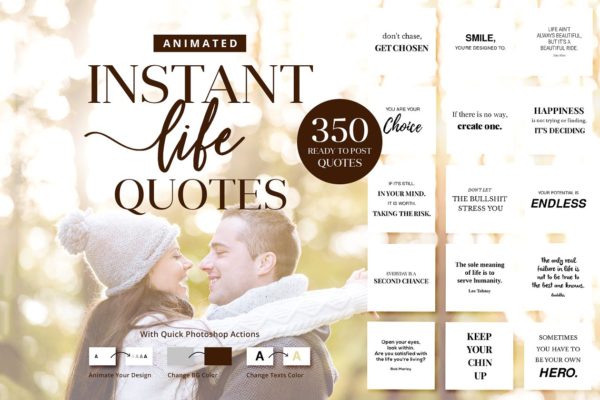 人生引语祝语语录包 Animated Life Quotes Bundle