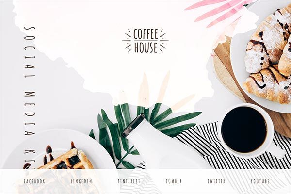 清新简约时尚优雅高端小资情调咖啡banner海报DM宣传单设计模板第一素材精选