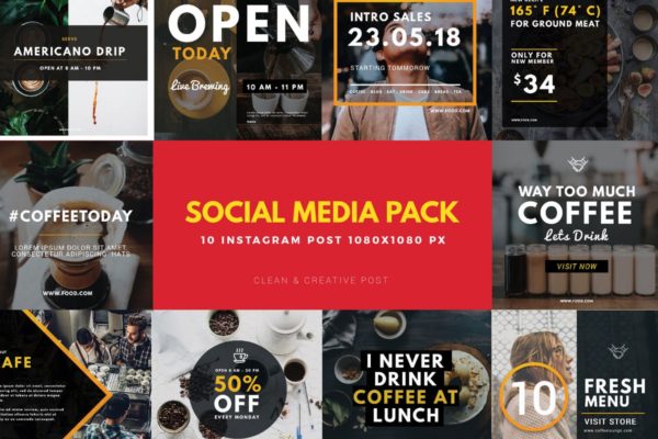 社交媒体新媒体Banner广告模板蚂蚁素材精选v01 Social Media Banners 01