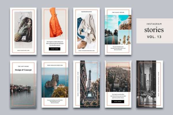 现代时尚Instagram故事贴图模板第一素材精选Vol.13 Instagram Stories Vol. 13