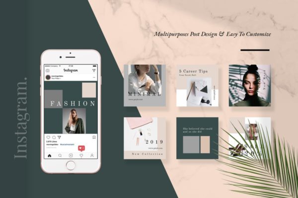 Instagram社交媒体文章贴图模板第一素材精选 Roses – Instagram Post Template