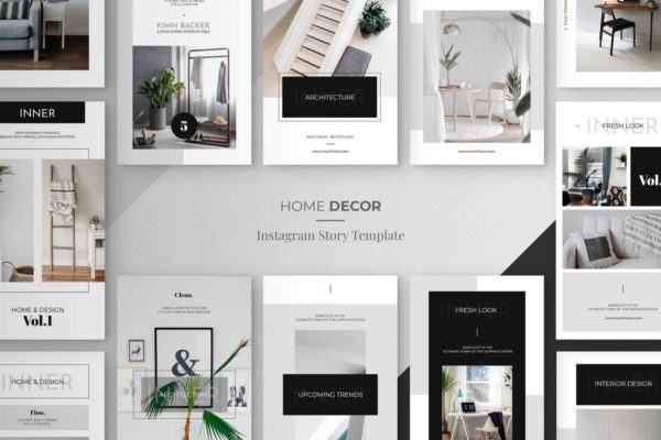 极简主义家居装饰Instagram品牌故事模板第一素材精选 Minimal Home Decor Instagram Story Tempalte