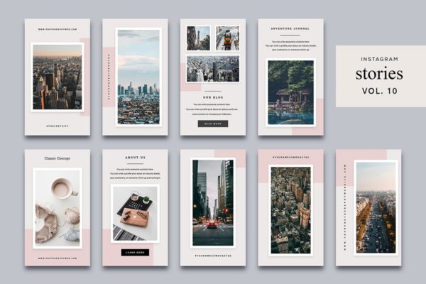 极简主义Instagram社交品牌故事模板蚂蚁素材精选V10 Instagram Stories Vol. 10