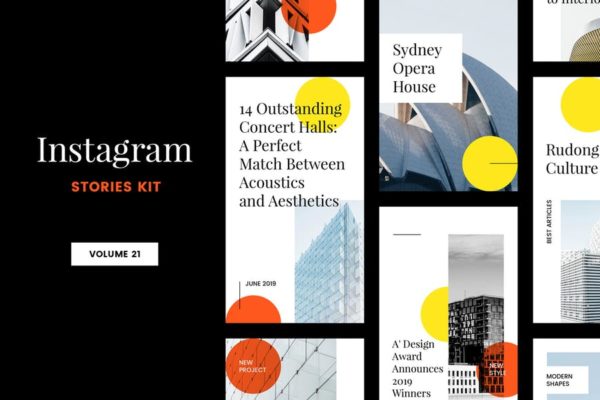Instagram社交新媒体品牌故事推广设计模板蚂蚁素材精选v21 Instagram Stories Kit (Vol.21)
