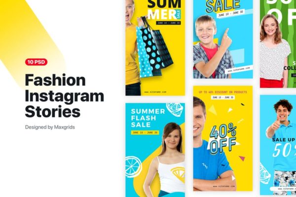 Instagram社交时尚品牌故事设计模板第一素材精选 Instagram Fashion Stories 1.0