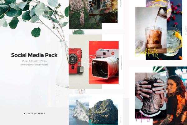 社交媒体平台品牌推广Banner图设计模板蚂蚁素材精选v74 Social Media Banners – Vol74