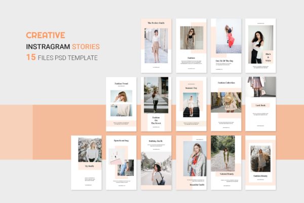Instagram社交电商品牌故事设计模板蚂蚁素材精选素材 Instagram Shopping Stories
