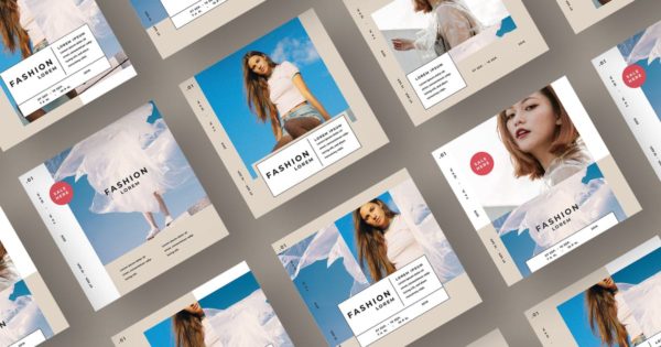 时尚品牌社交媒体自媒体宣传设计素材 AFR Social Media Kit.51