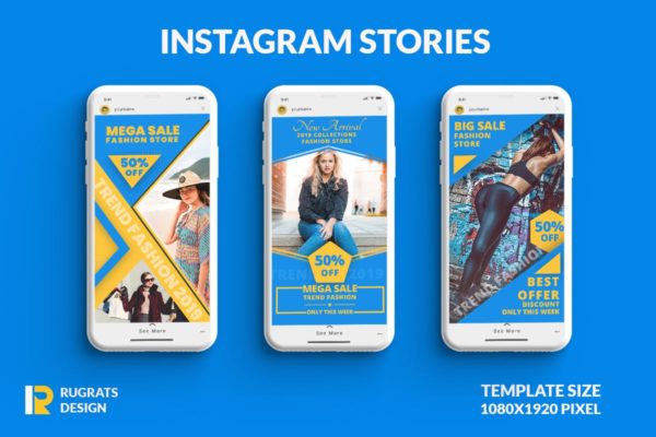 Instagram品牌故事社交营销推广设计模板第一素材精选 Instagram Stories Template