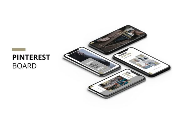 时尚男装品牌Pinterest推广画板设计模板第一素材精选 Ragfelt Man Fashion Pinterest Board