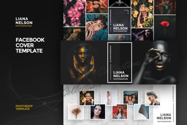 摄影师/摄影团队Facebook社交封面设计模板第一素材精选 Photographer Facebook Cover Template