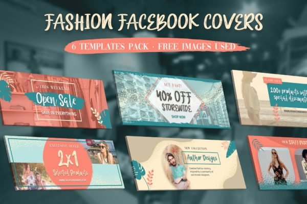 时尚品牌推广Facebook主页封面设计模板第一素材精选 Facebook Covers