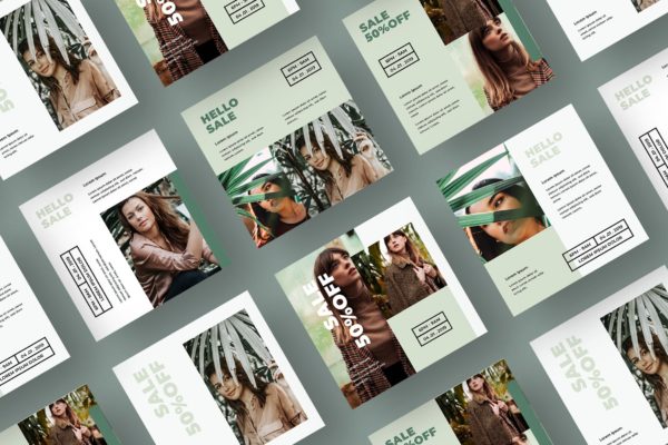 高档女装品牌促销活动社交推广设计素材v108 SRTP – Social Media Kit.108