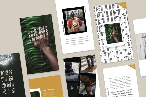 Instagram人物故事/品牌故事社交推广素材 Instagram Stories Templates